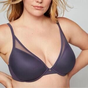 Thirdlove 24/7 classic uplift plunge bra in in purple 32G